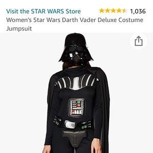 Halloween Star Wars Darth Vader Deluxe Costume Jumpsuit size Large